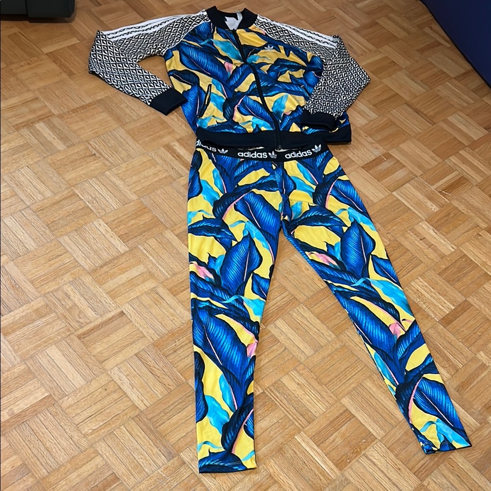 Adidas Original   Women's Blue and Yellow Suit NWOT